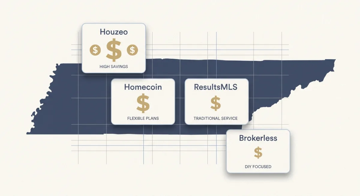 Tennessee Flat Fee MLS Pricing Matrix (2026): Houzeo vs. Homecoin vs. ResultsMLS vs. Brokerless — Upfront Fees, Photo Limits & Listing Duration