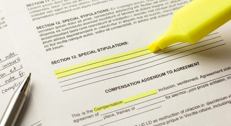 Tennessee Form RF401 Special Stipulations section highlighting where buyer agent commission credits are written
