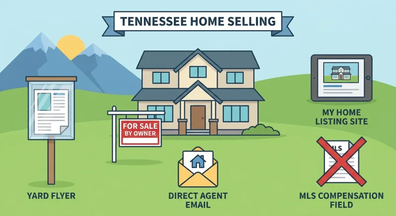 Compliant off-MLS channels a Tennessee flat-fee or FSBO seller can use to advertise buyer-broker concessions