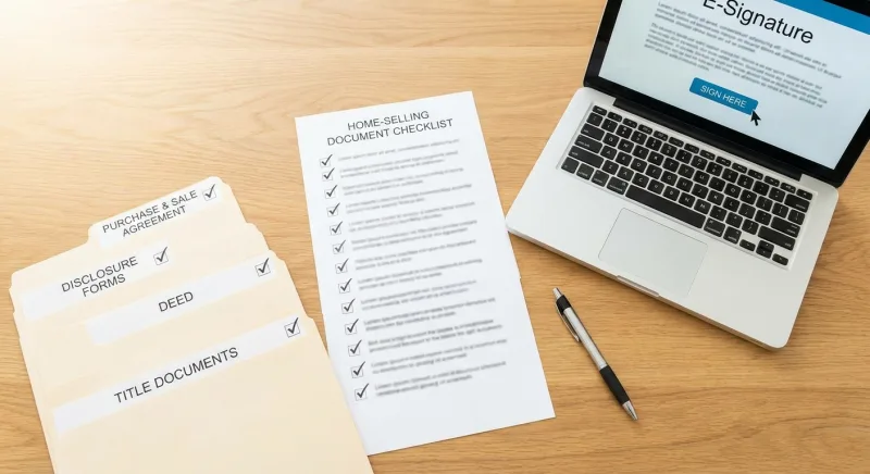 Tennessee as-is FSBO paperwork checklist with purchase agreement, disclosures, deed and title documents