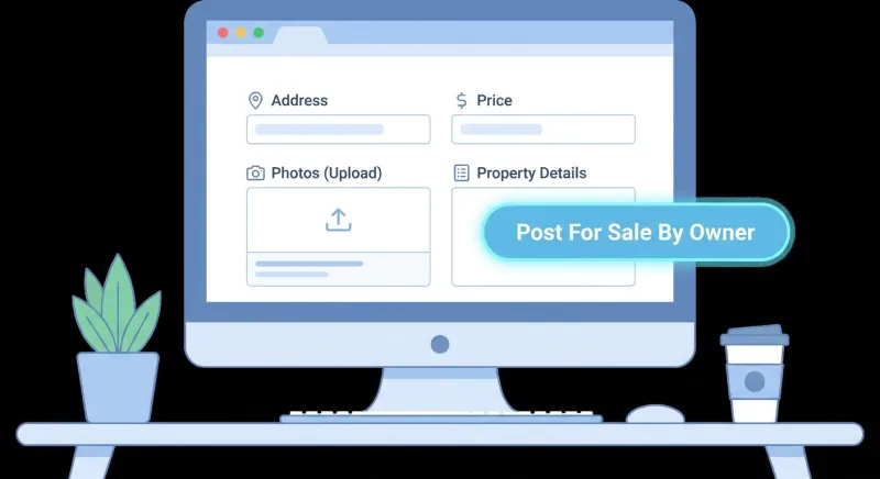 Step-by-step Zillow Post For Sale By Owner listing form interface