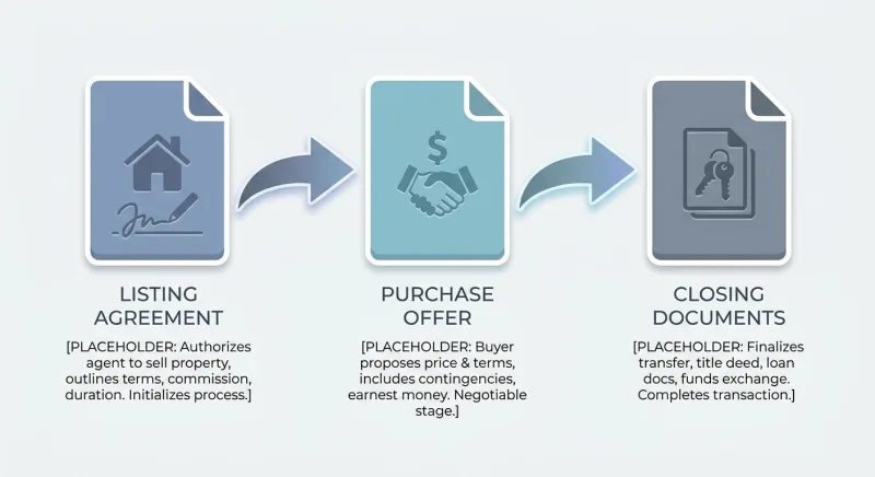 Infographic mapping Tennessee REALTORS forms RF401, RF707, and RF141 to their roles in a buyer-agent commission concession