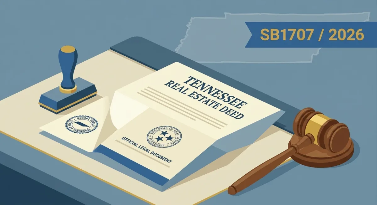 Tennessee SB1707 Deed Preparation Rules (2026): Why FSBO Sellers Can't Use Online Deed Generators Anymore
